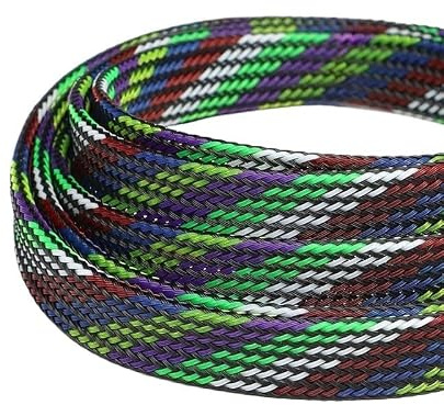 5M PET-isolerad kabelhylsa 2-30 mm expanderbar högdensitetsflätad hylsa trådvävslang(7 Colors,2mm)