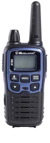 Midland - Walkie Talkie Profesional Largo Alcance XT60, Radioaficionado Dual Band, 93 Canales - 69 Canales LPD/24 PMR446 Sin Licencia, 38 CTCSS/83 DCS, 10Km, Carga Rápida, Autonomía 12H y Accesorios