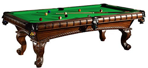 Billiard-Royal Billardtisch Pooltisch Modell Aramis 8 ft. mit hochwertigem K-55 Bandengummi und freier Tuchwahl, Tuchfarbe:ES 45 Yellow Green