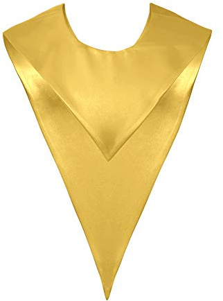Endea Graduation Premium Adult V Stole Solid Color Unisex (Gold)
