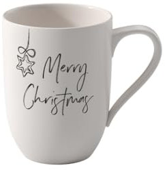 Villeroy & Boch - Statement, Mug À Anse Merry Christmas,11,5 X 8 X 10,5 Cm, Porcelaine Premium, Blanc