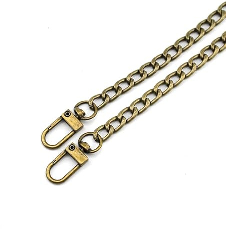Väskkedja 40–120 cm 8 mm metallhandväska kedjerem handtag ersättning handväska axelväska kedja tillbehör ljus guld/silver/svart/brons kedja rem (färg: brons, storlek: 80 cm)