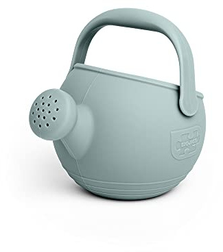 Bigjigs Toys Cool Grey 100% Silicone Childrens Watering Can - Temperature & Stain-Resistant Watering Can Kids, Easy Grip Handle, Sustainable Silicone Toys, Ideal Outdoor Toys & Beach Toys