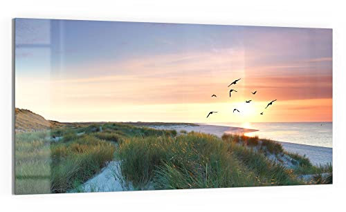 DEQORI Glasbild Acrylglas | Motiv Küstenpanorama | horizontal einteilig 100x50 cm | schöne Dekoration | Wandbild für Wohnzimmer, Schlafzimmer, Flur & Küche | moderne Wanddeko