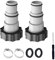 DAJASD 2PCS Adattatore A per Piscina, Adattatore Tubo Piscina 38 32, Raccordo Pompa Piscina per Il Collegamento del Tubo della Piscina, con Cacciavite, Guarnizione e Fascetta Stringitubo