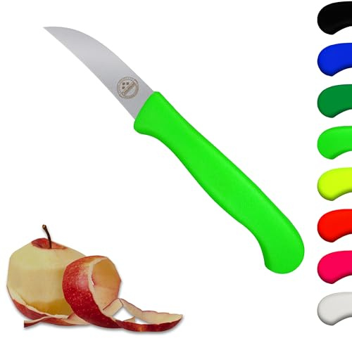 Solingen Messer, Kunststoffgriff - Premium Schälmesser, rostfreier Klinge, Chrom-Stahl, extra scharfes Küchenmesser, Dünnschliff & Handabzug, Made in Germany