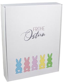 Presentkartong färgglad påsk, vit