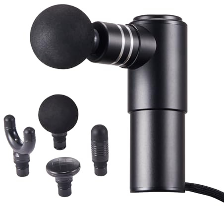 VEVOR Pistolet de Massage Musculaire, 4 Vitesses, Appareil de Massage Tissus Profonds à Percussion pour athlètes, Masseur de Muscles à 4 têtes portatif pour soulager la Douleur, Relaxation Musculaire