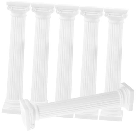 Alipis 6pcs Roman Columns and Pillars Photo Prop Desk Decoration Roman Pillar Statue Mini for Photography