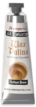 Stamperia - Wax Patina for Crafts and Mixed Media Projects, Adds a Unique Finish to Creations, Water Based, Suitable for Any Surface (40ml) (Antique Brass)