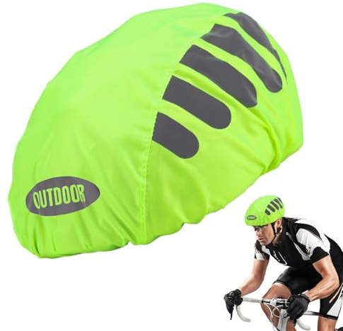 Copricasco da ciclismo - Impermeabile, riflettente, di sicurezza, per attività all'aperto, copricasco antipioggia | Accessori da equitazione traspiranti, copricapo antistrappo per prevenire, pio