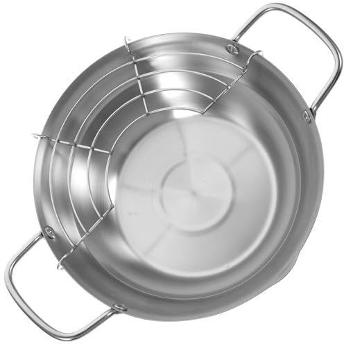 ULTECHNOVO Friteuse Japonaise Tempura Mini Antiadhésive Poêle à Frire Polyvalente Avec Circulation Huile Pour Cuisine Maison Induction