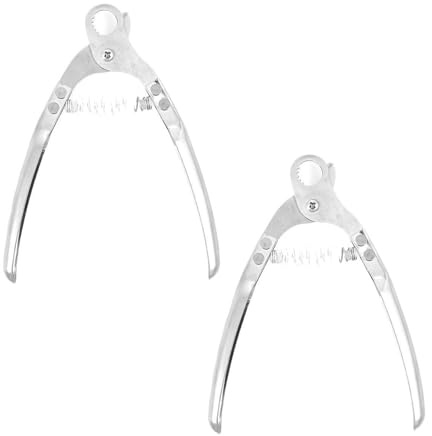 Paquete de 2 tijeras de acero inoxidable de grado alimenticio con mango ergonómico para mariscos para uso doméstico y profesional, accesorio de picnic al aire libre