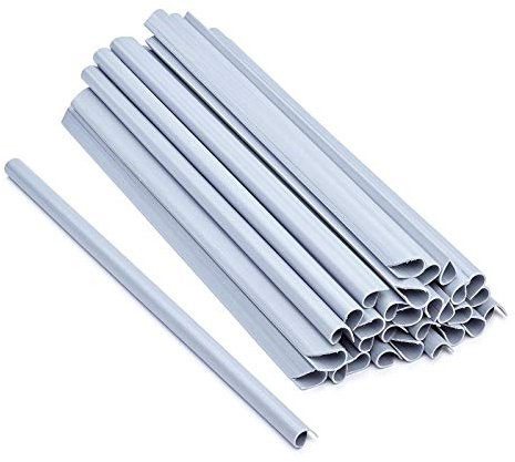 Estexo 30 Stück Befestigungsclips für PVC Sichtschutz-Streifen, Clip, Sichtschutz, Befestigung (Grau)