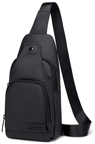 BAIGIO Bolsa Bandolera Hombre, Bolsa de Pecho, Bolsa para Hombres para Senderismo Ligero Ciclismo Pecho Sling Crossbody Hombro Mochila Casual Impermeable Viajes