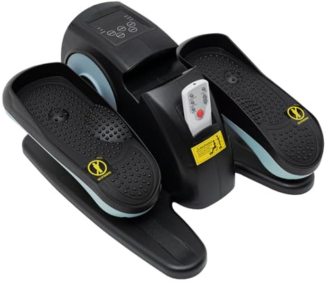 Mini elíptica, debajo del escritorio, entrenador elíptico, entrenador de piernas, para adolescentes, ancianos y adultos, ejercitador para la recuperación de piernas, hogar y oficina, con mando a