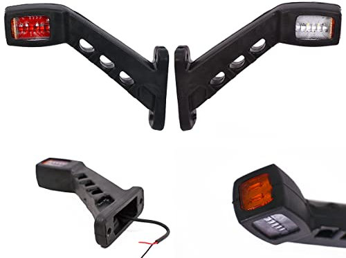 Formplas 2 Stücke LED Leuchten Begrenzungsleuchten Positionsleuchten Umrissleuchte Anhänger LKW PKW 12V 24V E20 Länge 185mm
