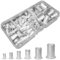 70 pcs Écrou à Riveter,Fer Ecrou a Sertir,Écrous Filetés à Tête Plate,Éécrous à Rivets Aveugles avec Filetage,En aluminium,M3/M4/M5/M6/M8/M10 Insert Fileté,Pour tôle,Meubles en bois