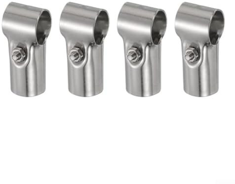 Confezione da 4 morsetti a T in acciaio inox per connessioni sicure su tubi da 25 mm