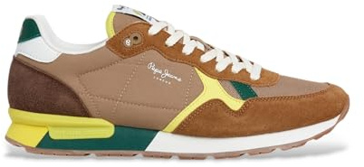 Pepe Jeans Zapatillas de Piel Brit Colors marrón
