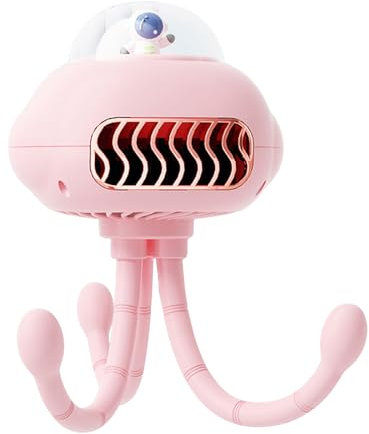 Nhujevkom Baby Stroller Fan,3 Speeds Quiet Stroller Fan | Wiederaufladbarer Flexibler Kühler Für Outdoor Schreibtisch Fahrrad Schlaf Bett Reisebett Autositz Reisen