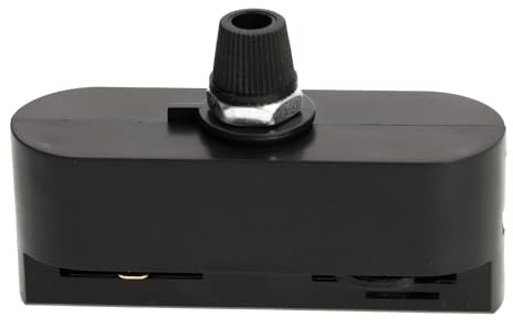 Jandei - Adaptador para Carril Monofásico Estándar. Instalación de Lámparas Colgantes Sencilla. Requiere Soldadura. (Negro)
