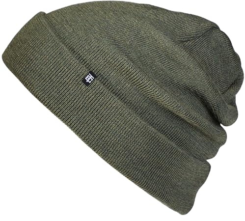 Enter the Complex Winter Mütze, Warme Woll-Beanie, 100% Merino, Damen und Herren, Olive