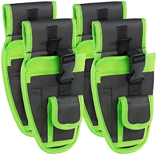 AGT Professional Werkzeuggürtel: 4er-Set Mini-Akkuschrauber-Holster-Gürteltasche AW-240.wt (Akkuschrauber-Halter für Gürtel, Werkzeugtasche für Bohrmaschine)