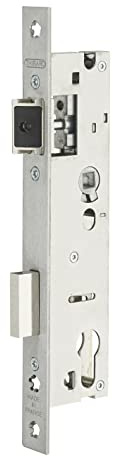 THIRARD - Boîtier de Serrure Encastrable à Cylindre pour Menuiserie Métallique - Axe 30 mm - Entr'Axe 92 mm - Bouts Carrés - Inox - Sécurité - Facilité d'Installation - Normes NF - Gris