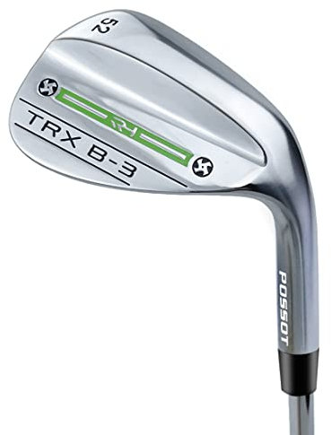 POSSOT 3-teiliges Keil-Set oder einzelne Golfkeile, erhältlich in 60° Lob Wedge für Herren und Damen, rechte Hand mit Gummigriff, Silber.