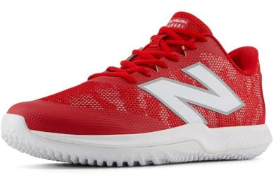 New Balance Unisex-Adult FuelCell 4040 V7 Turf Trainer Baseball Shoe, Team Red/Optic White, Men 16 M/Women 17.5 W