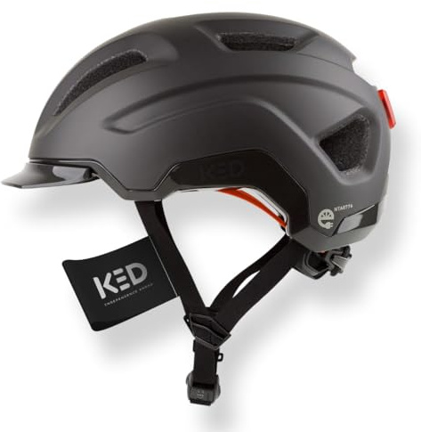 KED Pedalon UE-1 | Urban Bike Helmet with FIDLOCK Magnetic Buckle, 4Tex, LED Rear Light | Lightweight Bicycle Helmet for Adults | City & Road Cycling Helmet for E-Bike & Trekking | Designed in Germany