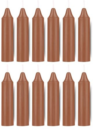 ladyrobyn Boîte de 12 bougies marron | 10,2 cm de haut et 1,9 cm de diamètre | Fournitures de sorcellerie pour votre autel Wiccan personnel, sorts, breloques et intentions | Décoration de chambre de