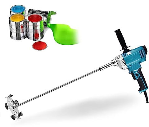 Mezclador de mortero de Mano, Mezclador de Pintura de 800 W, Mezclador de Cemento eléctrico para hormigón, rápida disipación de Calor, Ajuste Continuo de Velocidad, para Mezclar motar, Yeso, Cemento