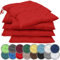NatureMark 8er Set Stuhlkissen mit Bändern 40x40 cm – Gefüllte Sitzkissen, Outdoor & Indoor – Rot