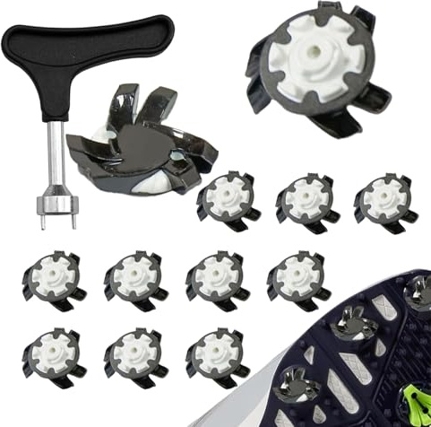 Chiodi per scarpe da golf: sostituzioni di tacchetti universali, bulloni di trazione portatili | Caratteristica di base di presa in resistente, prodotto con funzione di installazione di blocco d