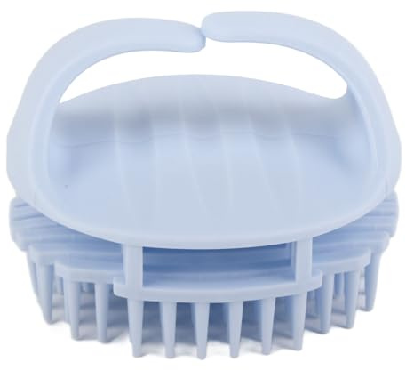 SPAZZOLA SHAMPOO MASSAGGIATORE CUOIO CAPELLUTO SETOLE MORBIDE PER RIMOZIONE FORFORA E