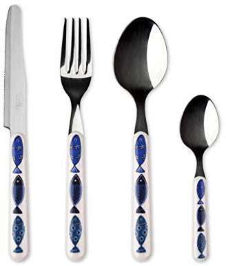 Excelsa Ocean Servizio 24 Posate, Acciaio Inox 18/0