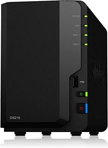 Synology DS218 NAS 8To (2X 4To) WD REDSynology DS218 NAS 8To (2X 4To) WD RED, DS218/2G/8T-WDRED, Schwarz