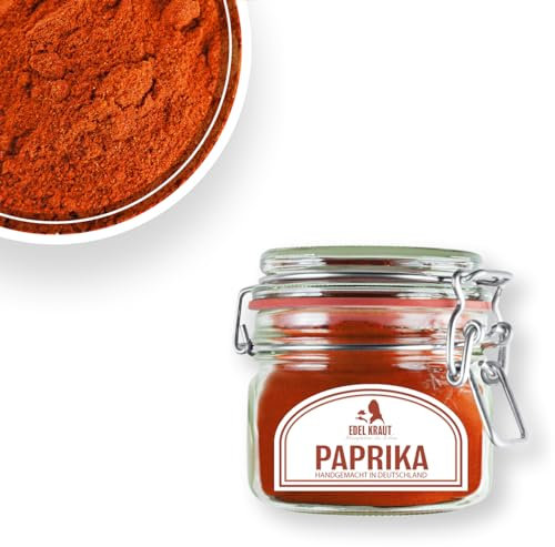 Paprika edelsüß BIO 125g im Premium Drahtbügelglas | EDEL KRAUT - 100% naturreines BIO Paprikapulver - PREMIUM Paprikagewürz - organic sweet pepper powder - ohne jegliche Zusatzstoffe