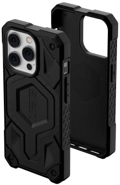 Urban Armor Gear UAG Monarch Pro Schutzhülle kompatibel mit Apple iPhone 14 Pro [Wireless Charging/Magnetische Aufladung kompatibel, 5-Schichten Schutz] schwarz/Carbon
