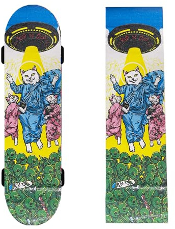 duoyif Grips Skateboard Grip Tape, Grip En Papier De Verre Pour Skateboard, Griptape Pour Skateboard Longboard Scooters - Anti-Air-Bubble, Antidérapant (Empereur Chat, 84x23cm)