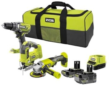 Pack RYOBI 3 outils 18V One+ - 2 batteries 4,0Ah - 2.0Ah - 1 chargeur - RCK183A-242SL