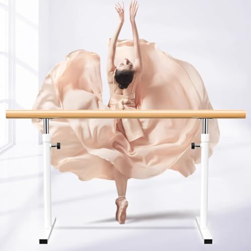 jiajulashou123 Barre de Danse Classique Barre de Danse pour Enfants Adultes Hauteur Réglable Amovible Portable Autoportante Barre de Ballet pour Yoga,Ballet,Gymnastique,Streching (Length:120CM)
