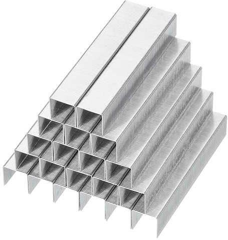 PATIKIL 23/13 Agrafes pour agrafeuse, 4 boîtes de 4000 pièces 1/2 Longueur de jambe standard Agrafes à pointe plate sans bourrage pour fournitures de bureau à domicile, argent