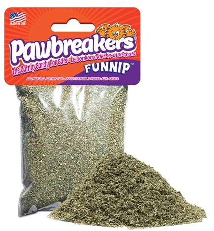 PawbreakersÂŽ Funnip⢠â Premium Catnip Treats for Cats & Kittens | Catnip Cat Treats, Fill These Catnips in Toys for Cat, Cats Snacks| No-Stick Fine Grind Catnips - Made in USA
