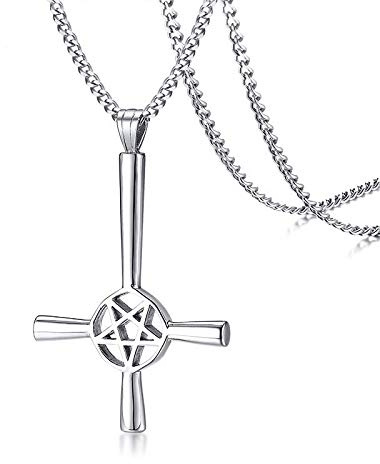 KELIEQA Inverterad tvärhänge nedåt pekande pentagram pentakel