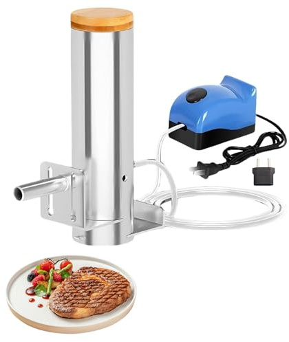 Generatore di fumo con pompa regolabile, generatore di fumo freddo portatile in acciaio inox 304, generatore di fumo freddo per affumicatore, forno elettrico per affumicare alimenti e carne, barbecue