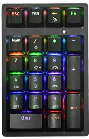 USB Numerisk Knappsats Mini USB Mekaniskt Tangentbord | 21 Trådlös Universell Numerisk Knappsats För Finansiell Redovisning, Skrivbordsdator, Kompakt Bärbar Dator, Dator, Laptop