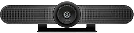 Logitech MeetUp Video Conferencing System, Ultra HD 4K/1080p/720p, 3 Microphones/Adjustable Speakers, Wide Field of View 120°, PC/Mac/Laptop/MacBook/Tablet - Black